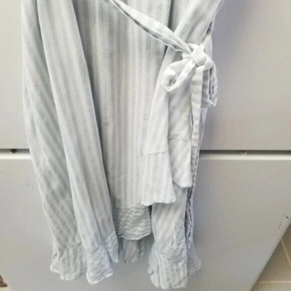 Torrid Blue & White Striped Challis Wrap Dress - Picture 13 of 13